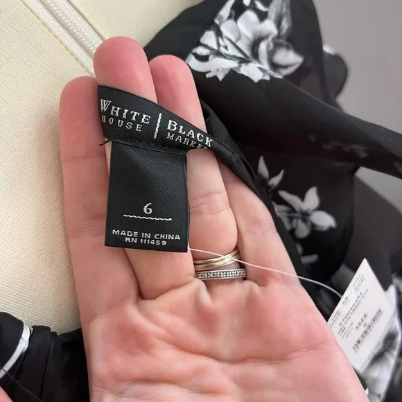 White House Black Market Black and White Floral Dress - Picture 8 of 8